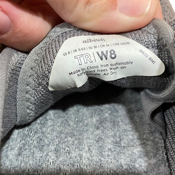 Allbirds gray tree runner womens sneakers - Picture 10 of 10